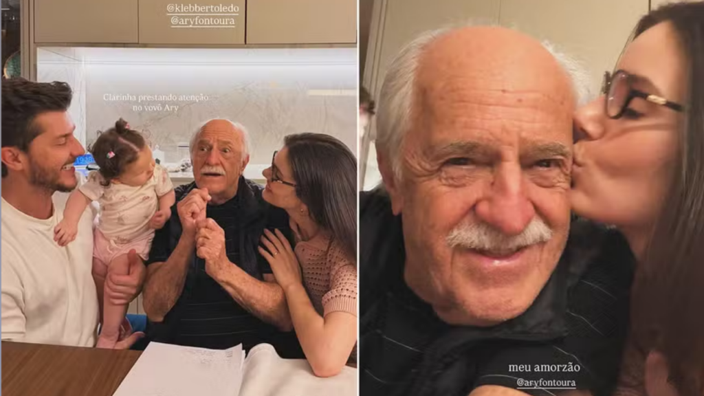 Quem aproximou Camila Queiroz e Klebber Toledo? “Cupido” do casal visita filha dos atores
